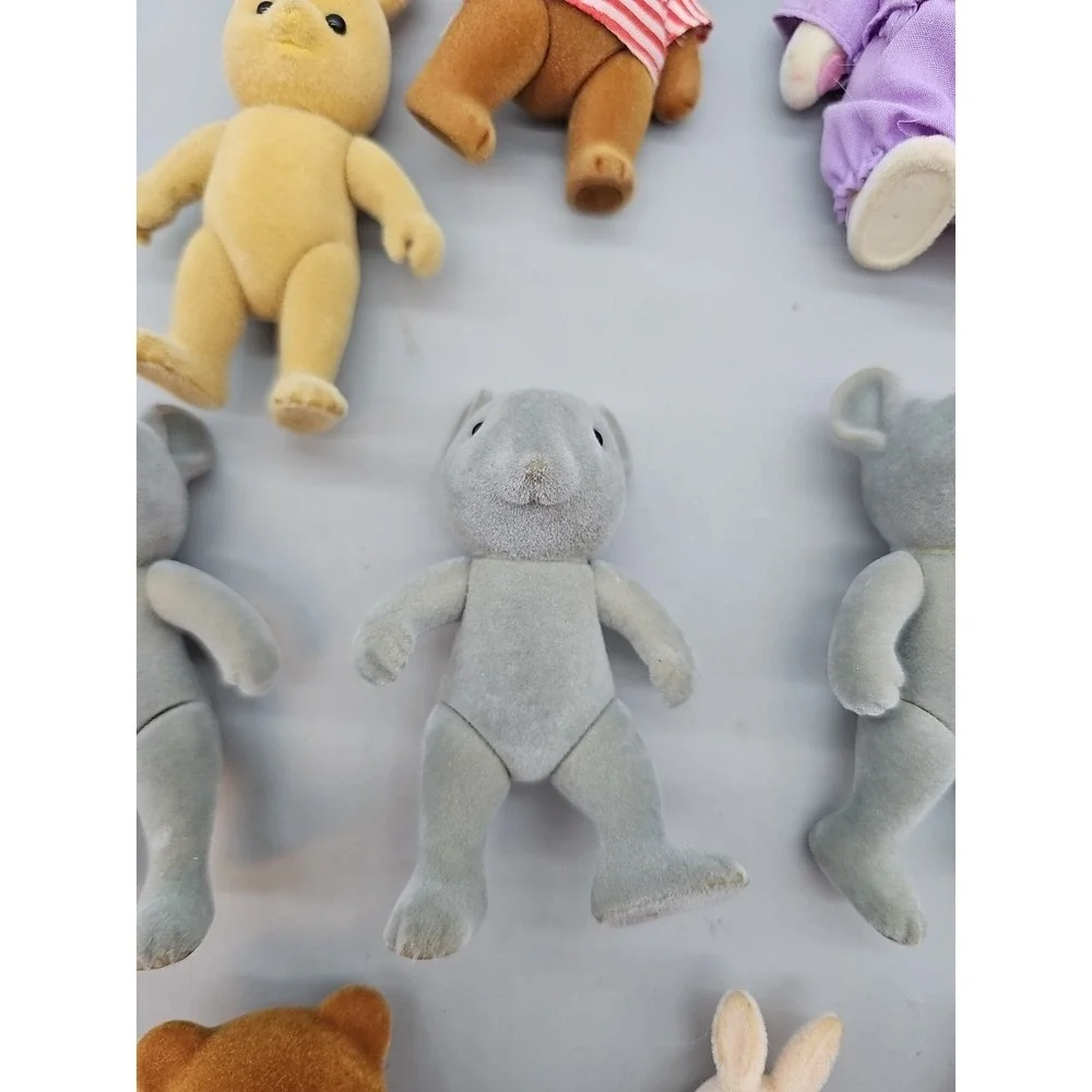 Vintage Sylvanian Forest Family Mice Berenwald Mice‎ Family Rabbits Bears Lot 13